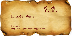 Illyés Vera névjegykártya