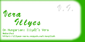 vera illyes business card
